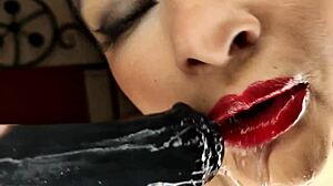Latex-clad babe takes on multiple dildos in intense anal session