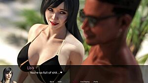 Aventure érotique de Lisas avec Byron sur la plage en hentai 3D