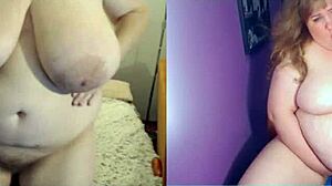 肥胖性感的妹妹在网络摄像头上