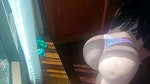 Stepmom's mishap leads to naughty video in panties