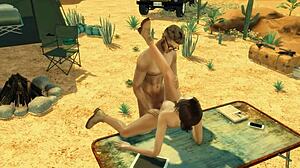 Parodi Tomb Raider dalam Sims 4 dengan phallos Mesir dari takdir