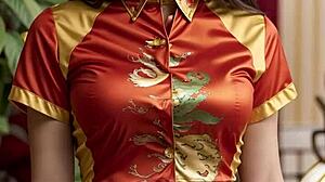 יפהפיות אסייתיות מציגות את קולקציית ההלבשה התחתונה שלהן לכבוד השנה הסינית החדשה