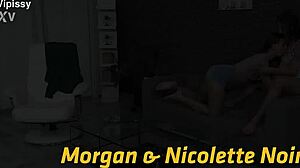 Intimt badrumsmöte med Morgan och Nicolette Noir